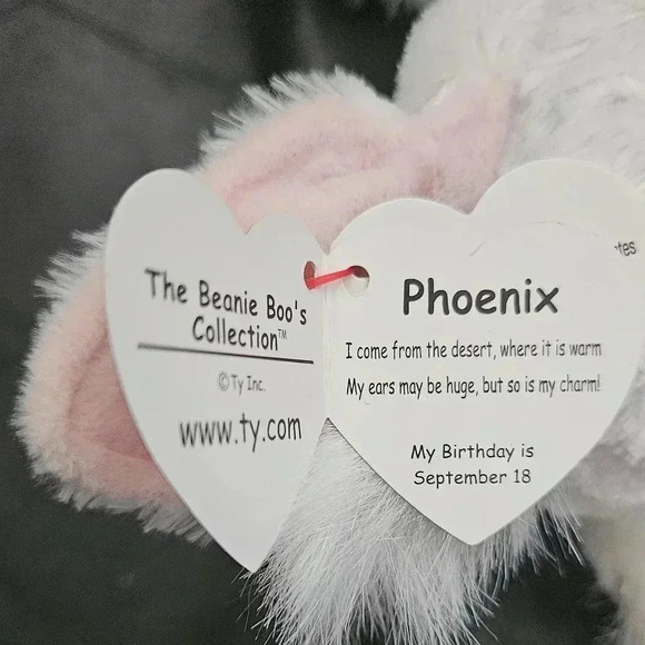 TY Beanie Boos PHOENIX the Fennec Fox Glitter Eyes 6 Inch Plush  Stuffed Animal - Picture 8 of 9